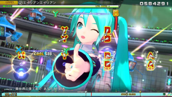 初音ミク_Project DIVA MEGA39'sのゲーム画面