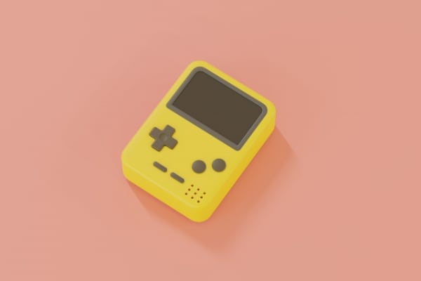 黄色いレトロゲーム互換機