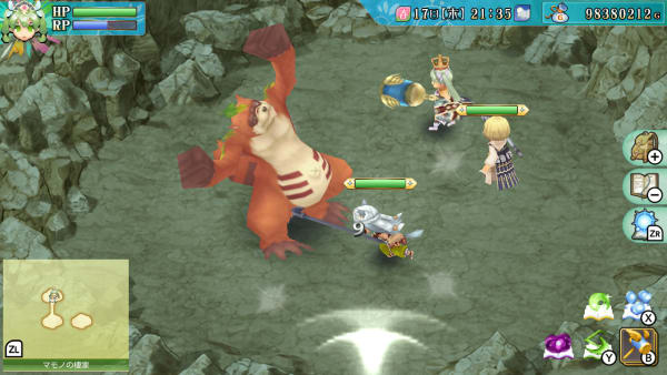 ルーンファクトリー4の戦闘画面