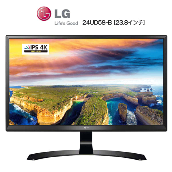 LGエレクトロニクス ゲーミングモニター 24UD58-Bメイン画像